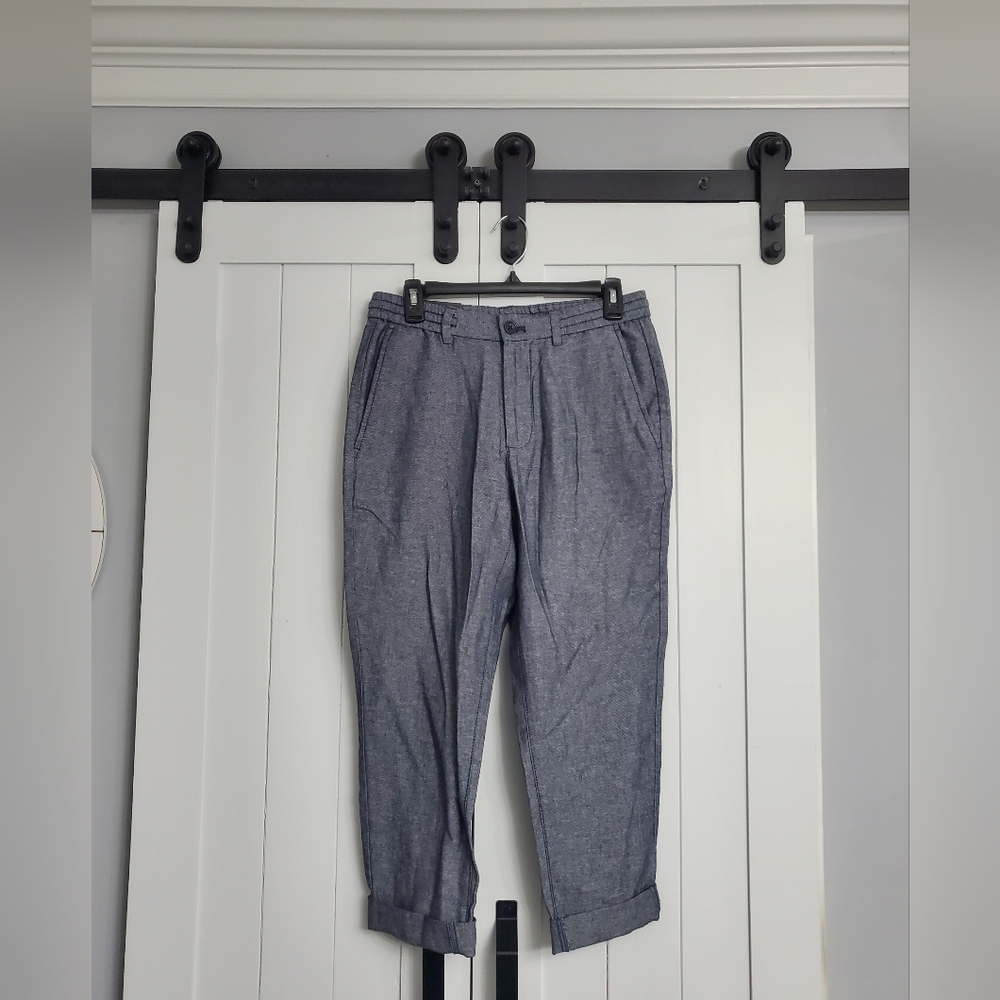 Banana Republic Linen-Blend Mason Athletic-Tapered Fit Pants. NEW!